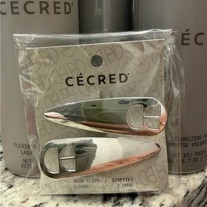 Cécred Metallic Two-Tone Hair Clips - Set of 2